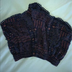 Blue and Orange Boho Shorts